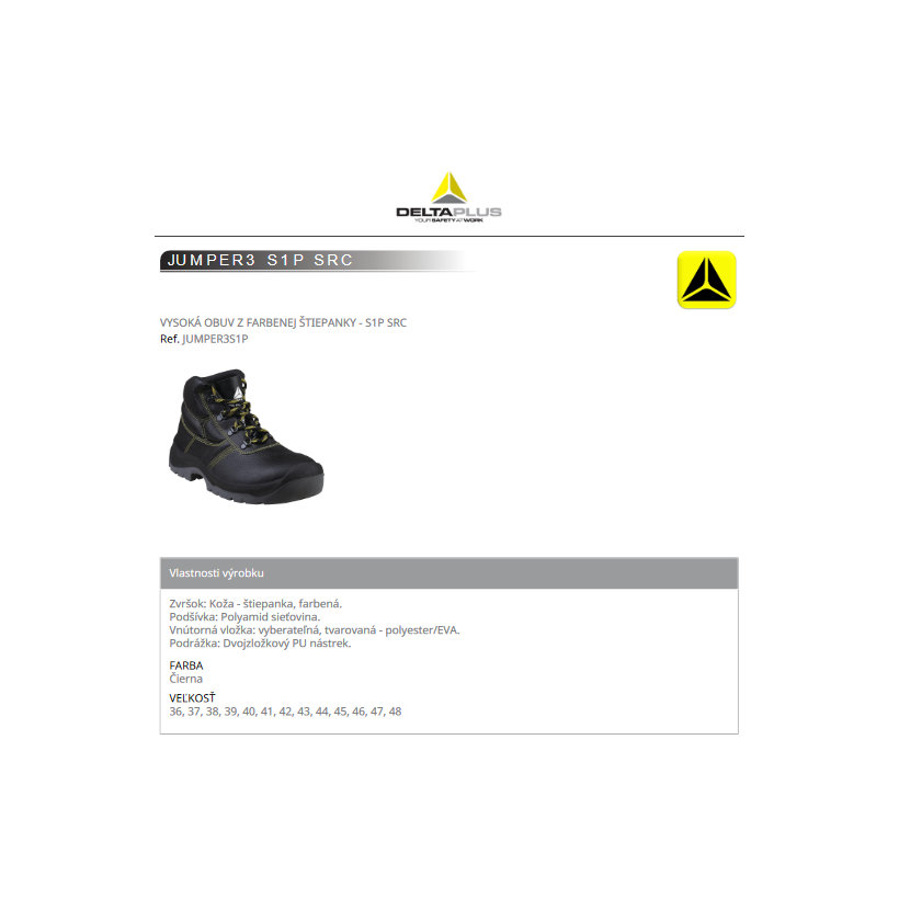 Členková pracovná obuv JUMPER3 S1P 40