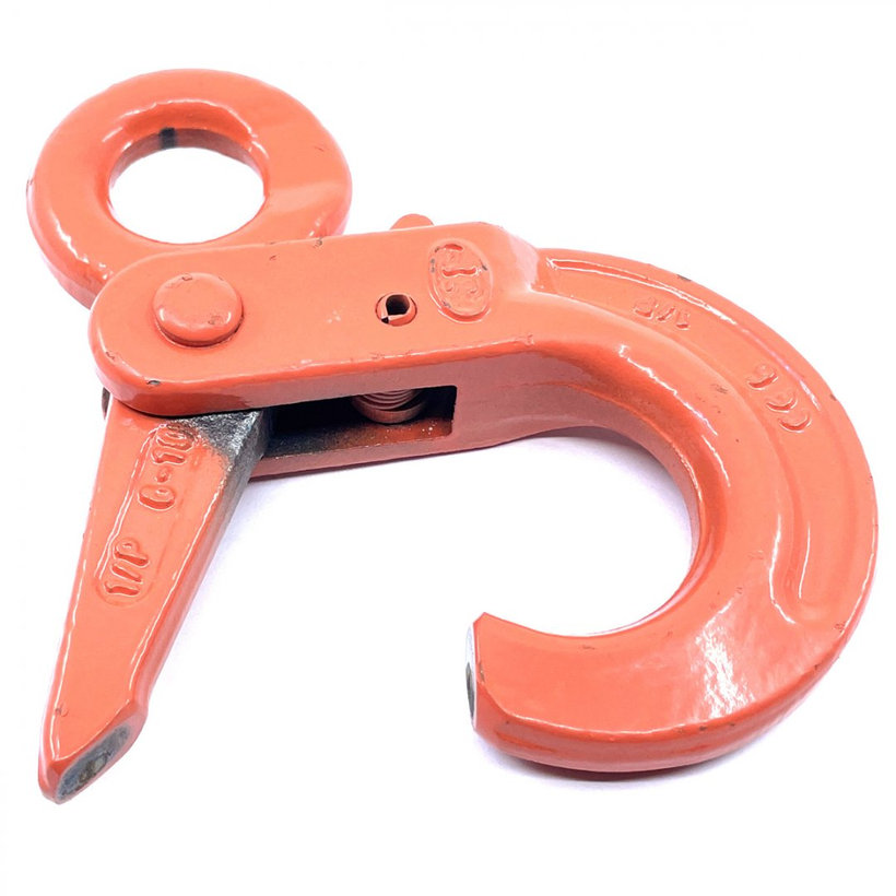 Samozaisťovací hák s okom tr 100 oranžový 6mm