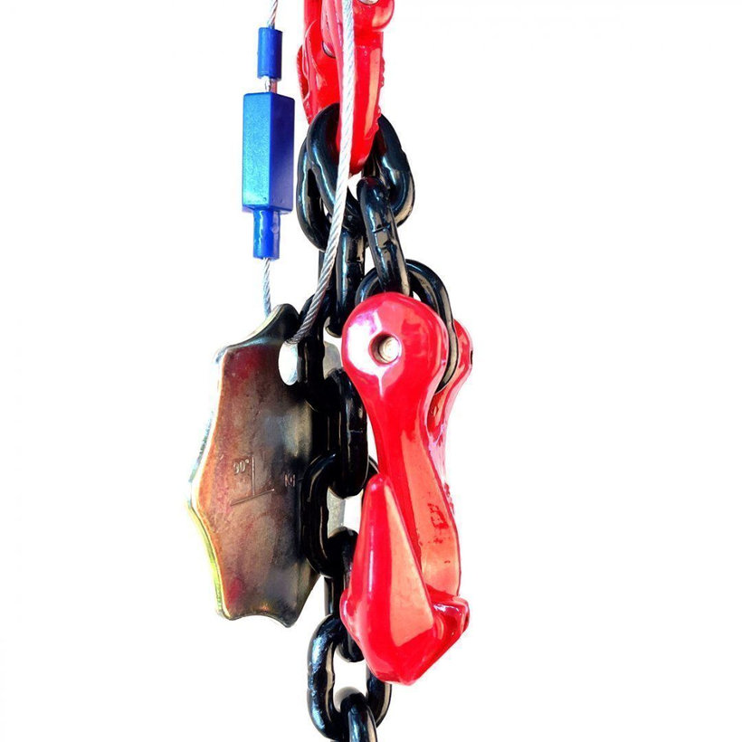 Reťazový záves oko-hák tr 80 so skracovačom (3,5m, 5300 kg, 13 mm)