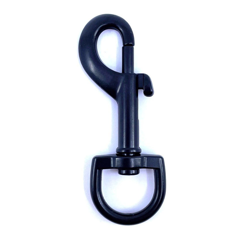 Karabína otočná čierna 80x20mm