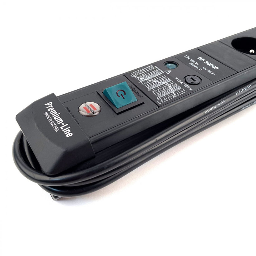 Prepäťová ochrana 6-zásuvková, čierna 3m