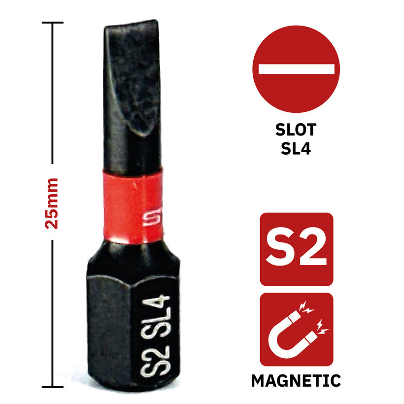 Bit magnetický SL4x25 mm