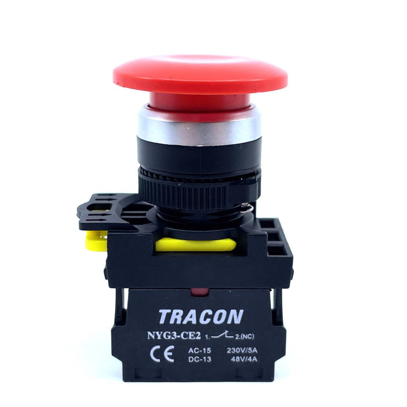 Hríbové tlačidlo červené