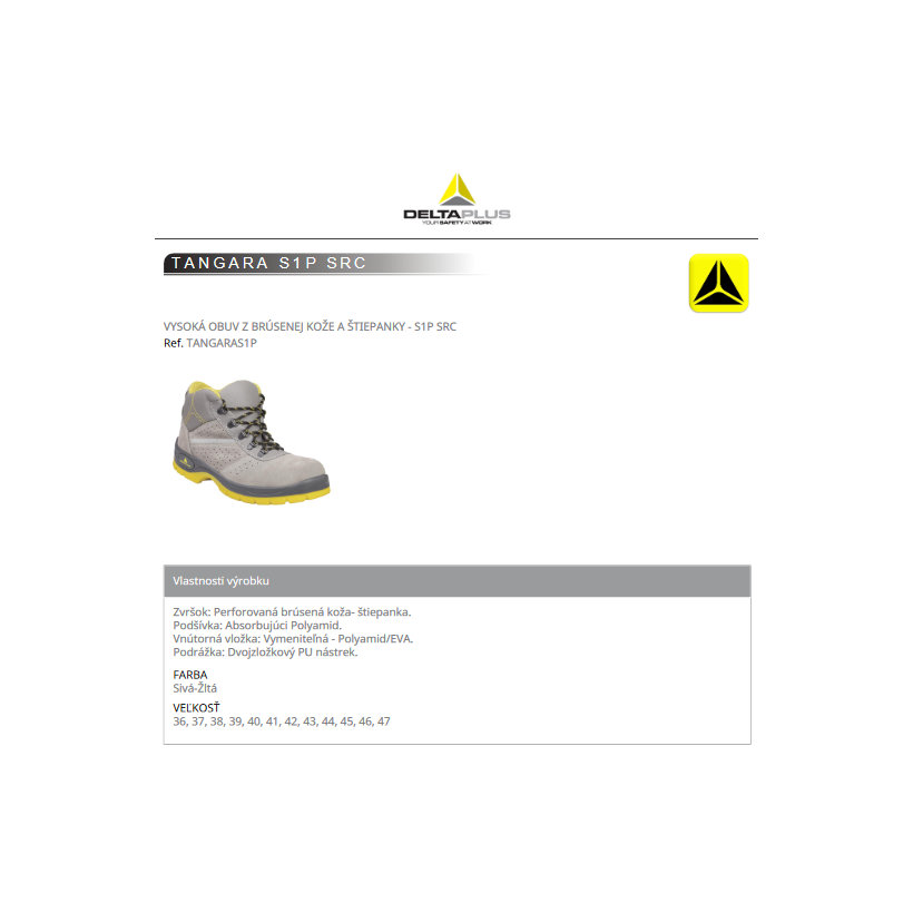 Vysoká pracovná obuv TANGARA 41