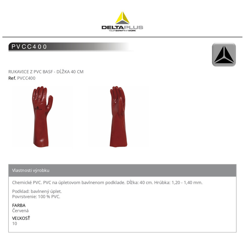 Pracovné rukavice PVCC400 10