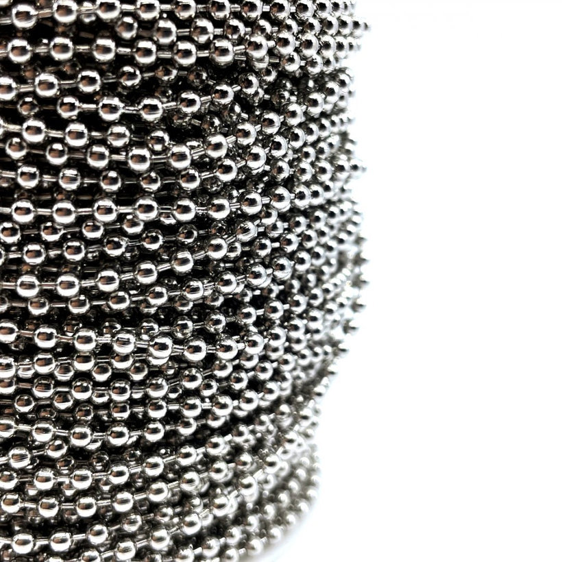 Reťaz guličková poniklovaná 2mm