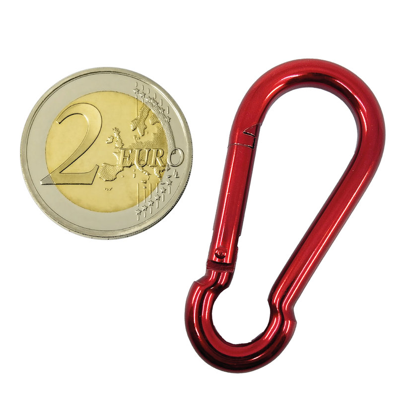 Karabína hasičská DIN 5299C červená 5mm