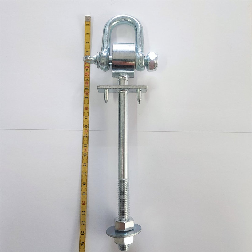 Hojdačkový hák so strmeňom D zn M12x155mm
