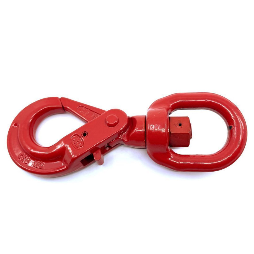 Samozaisťovací otočný hák tr 80 červený 16mm