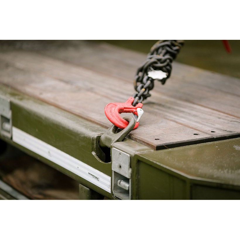 Hák na reťaz HVX tr 80 červený 10mm