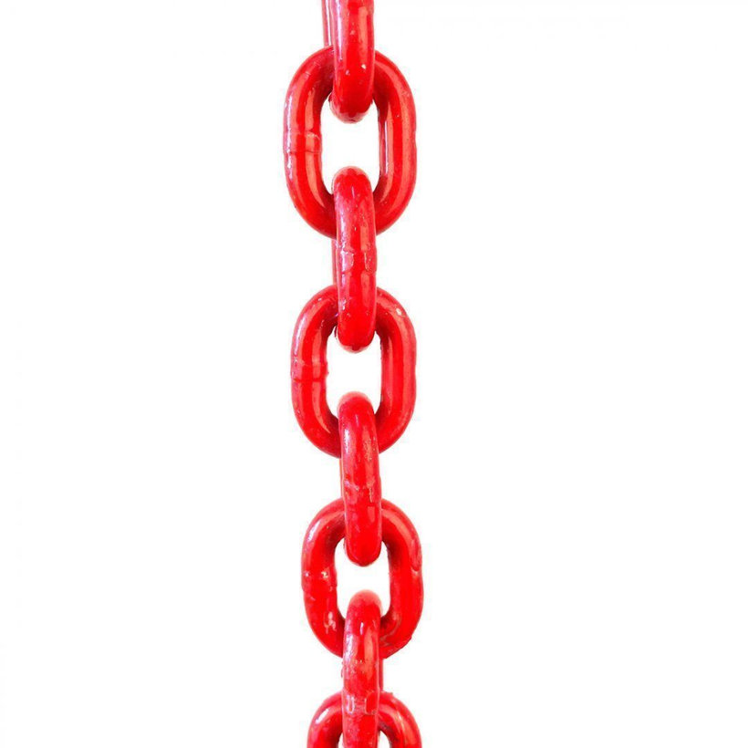 Reťazový záves oko-hák tr 80 so skracovačom (3,5 m, 2000 kg, 8 mm, červená)