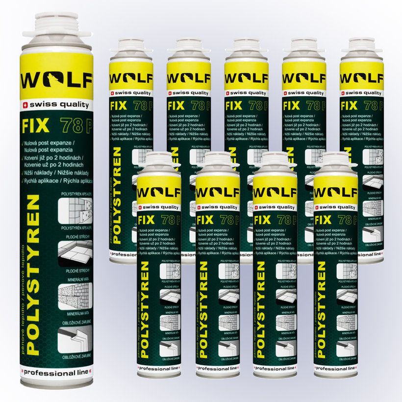 Montážne lepidlo (PUR) pištoľové - na Polystyrén - 10 ks MEGA PACK 750ml