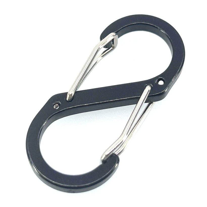 Okrasná karabína v tvare S-háku 50 mm - čierna