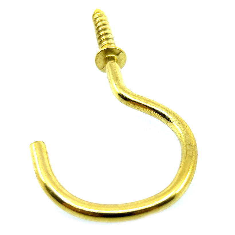 Hák s límcom mosadz 16mm