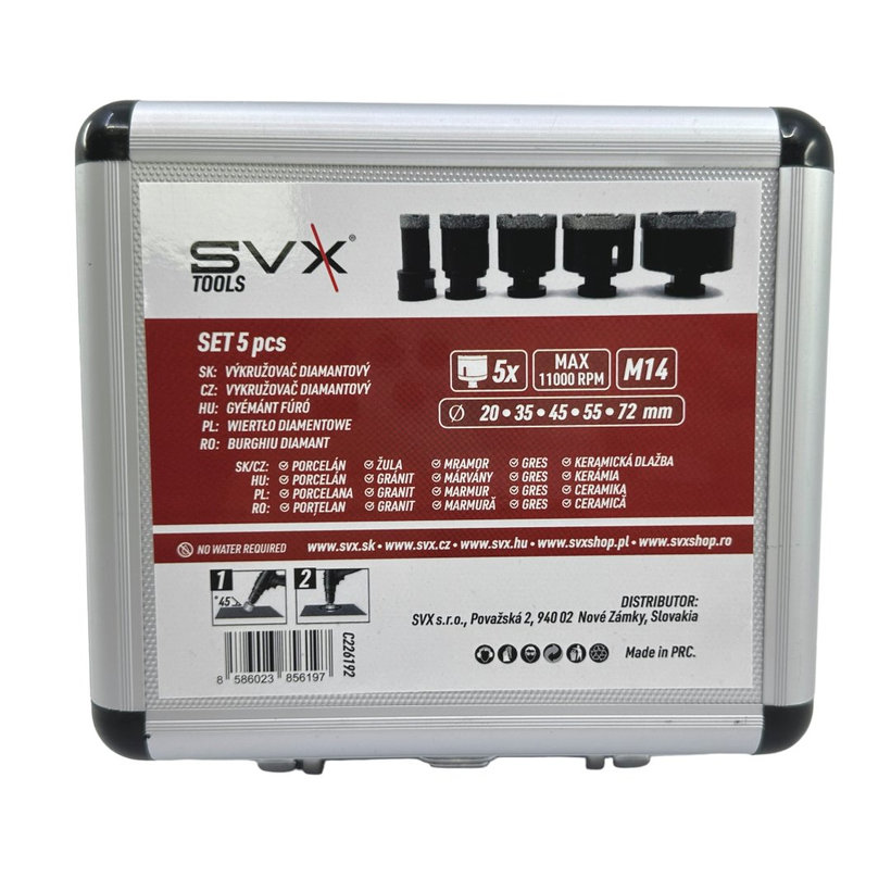 Sada vyrezávačov - diamant (20-72mm)