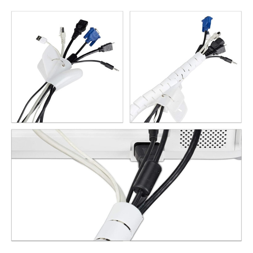 Špirála - ochrana na káble biela 20mm/3m