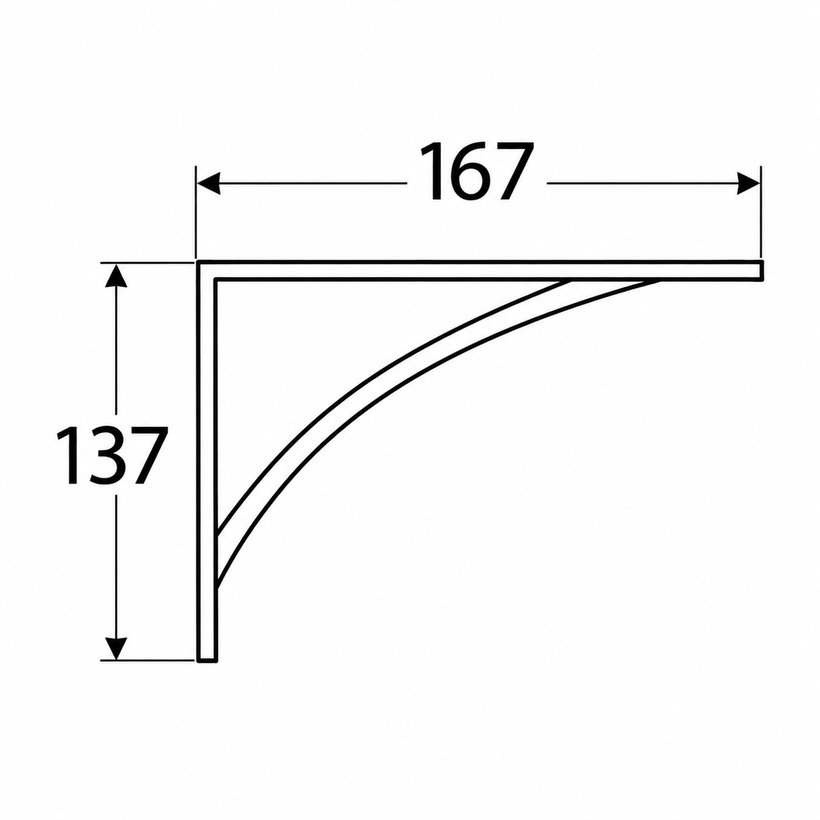 Konzola 167x137 biela WSL