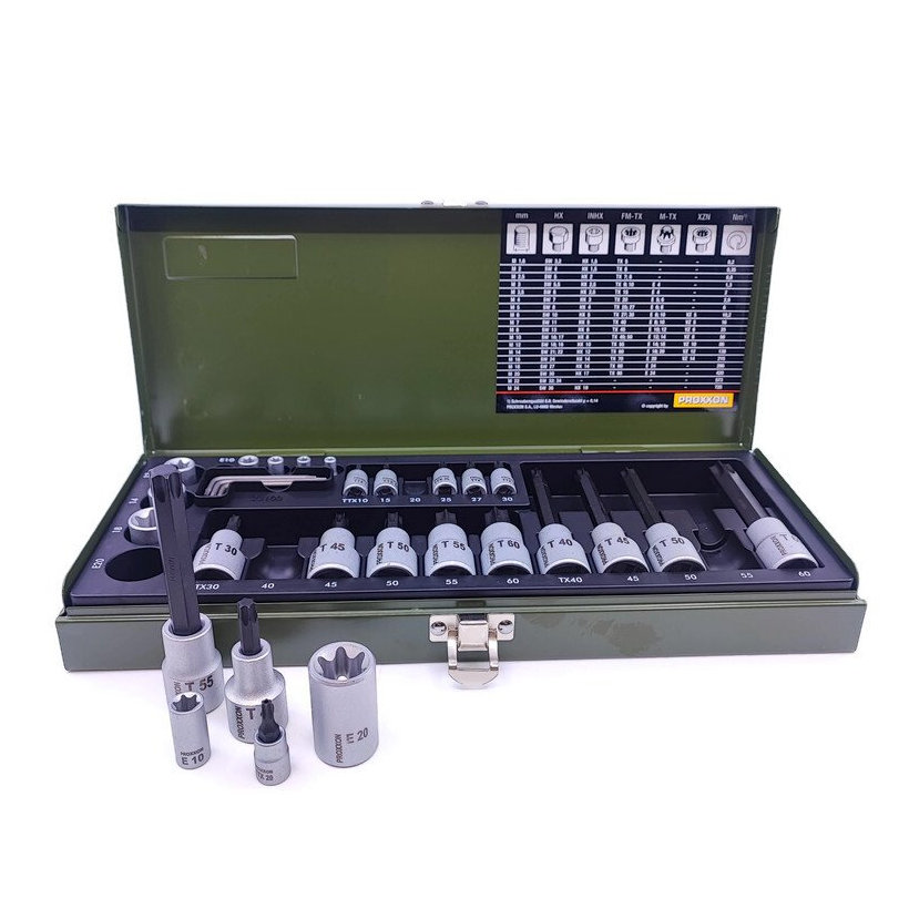 Sada nástrčných a zástrčných hlavíc