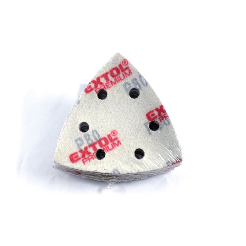 Brúsny papier na suchý zips - trojuholník 93mm P80 20ks