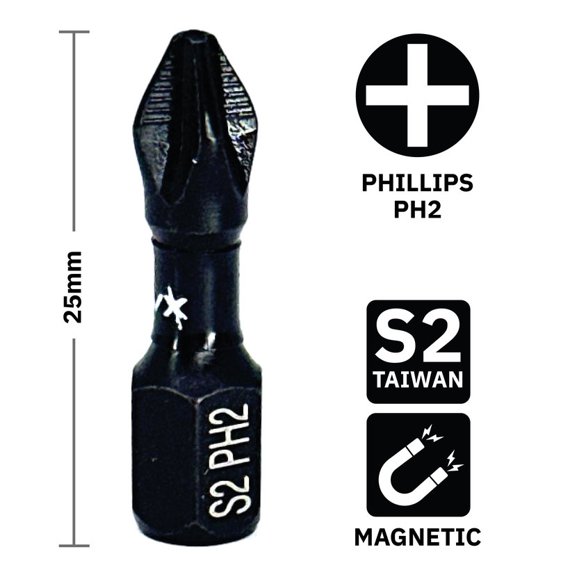 Bit magnetický PH2x25 mm
