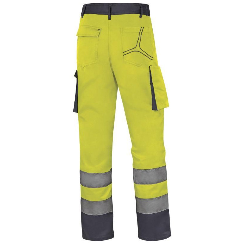 Reflexné pracovné nohavice MACH2 HV žlté S