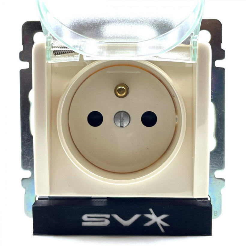 Valena zásuvka s krytom IP44 béžová