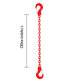 Reťazový záves hák-hák tr 80 (2 m, 5300 kg, 13 mm)