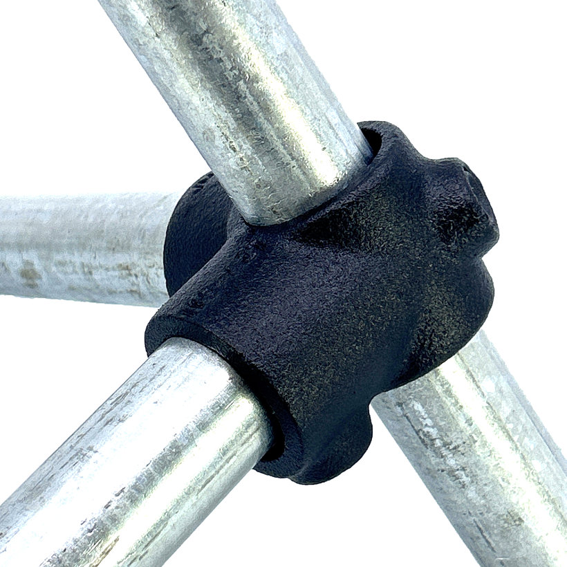 Spojovací článok štyri vetvy 27 mm - čierny