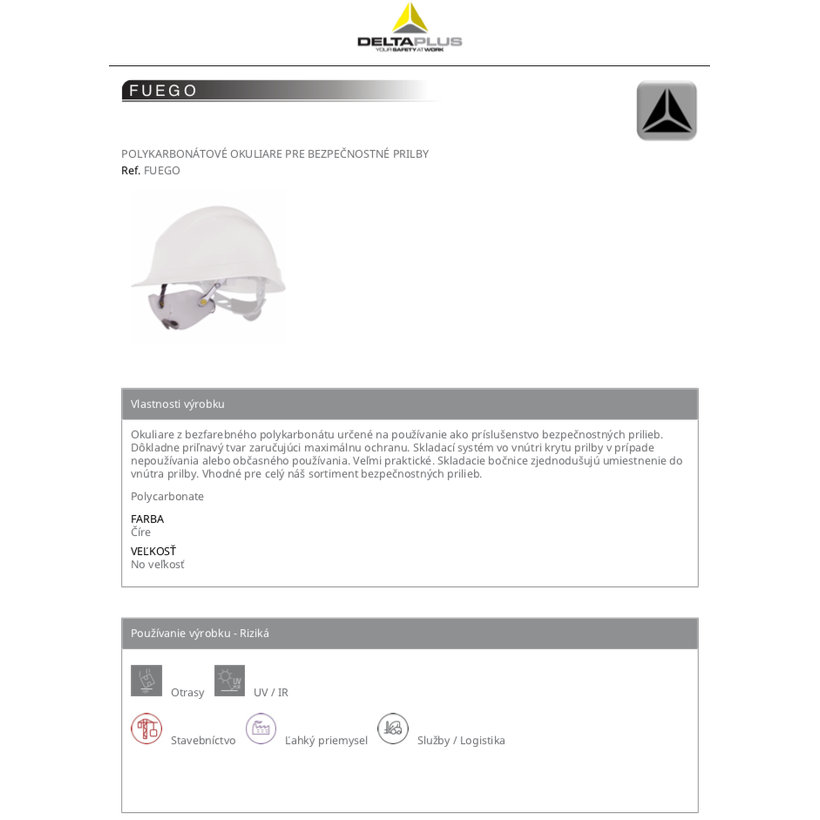 Pracovné okuliare FUEGO