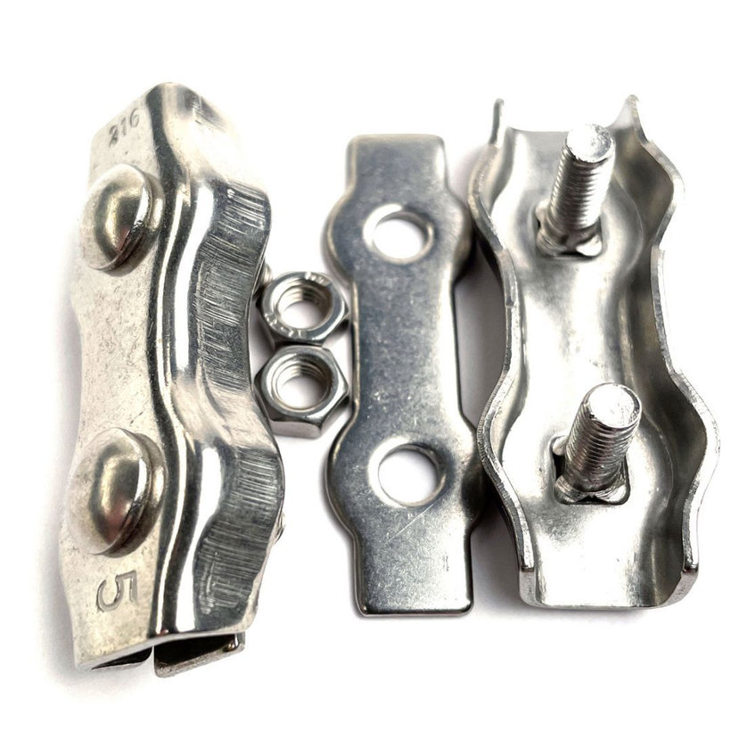 Lanová nerezová svorka DUPLEX AISI316 3 mm