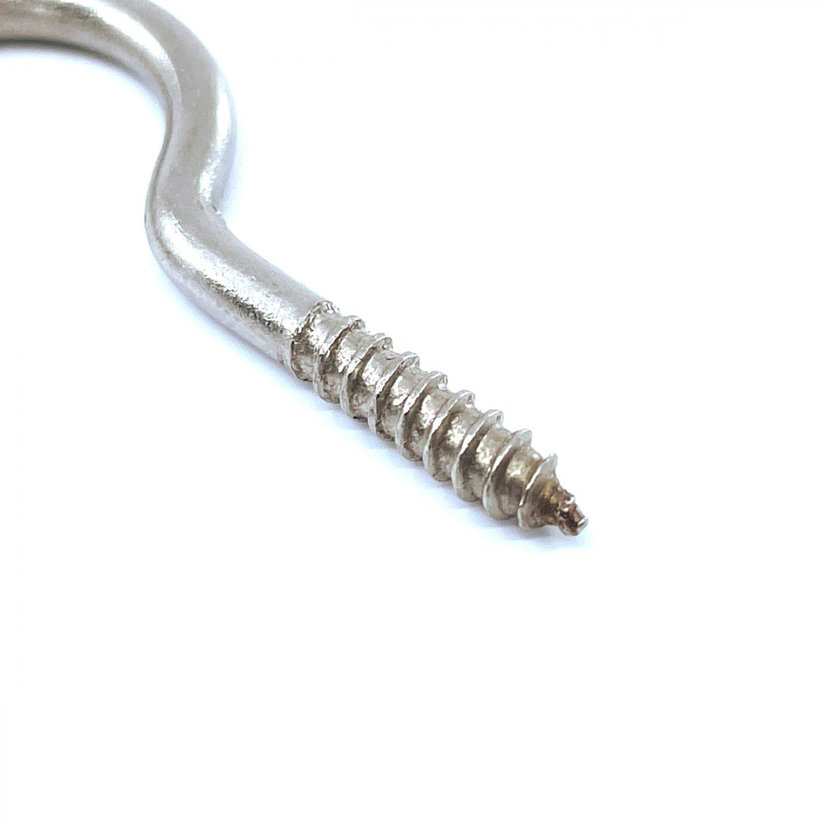 Nerezový hák s vrutom 30 mm