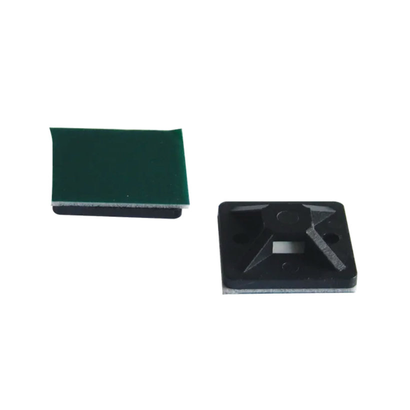 Samolepiaca pätica k sťahovacej páske - čierna 25x25mm