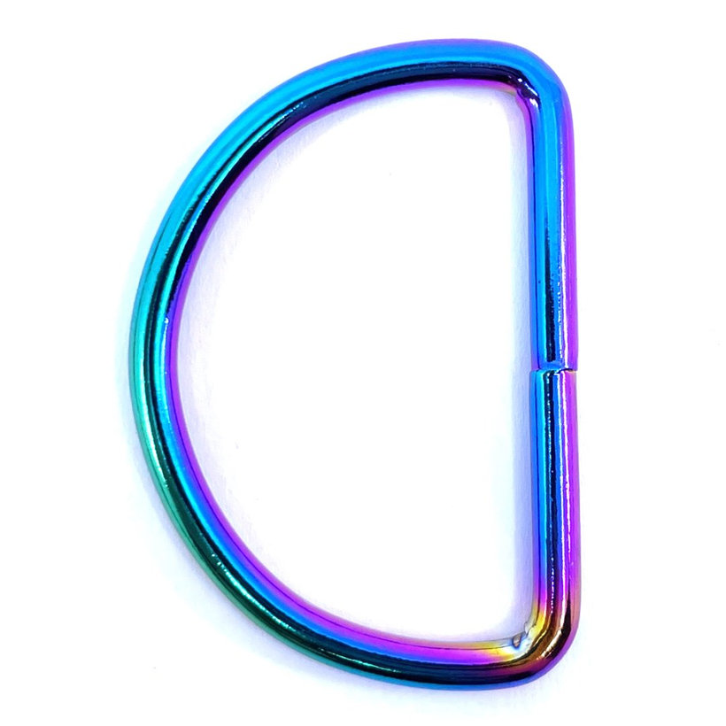 Krúžok zváraný tvar D dúhový 3x16mm