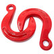 Zlievarenský hák s okom tr 80 červený 16mm