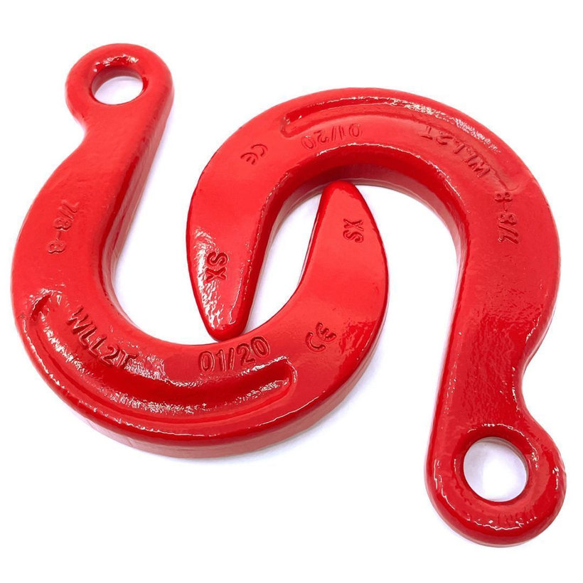 Zlievarenský hák s okom tr 80 červený 16mm