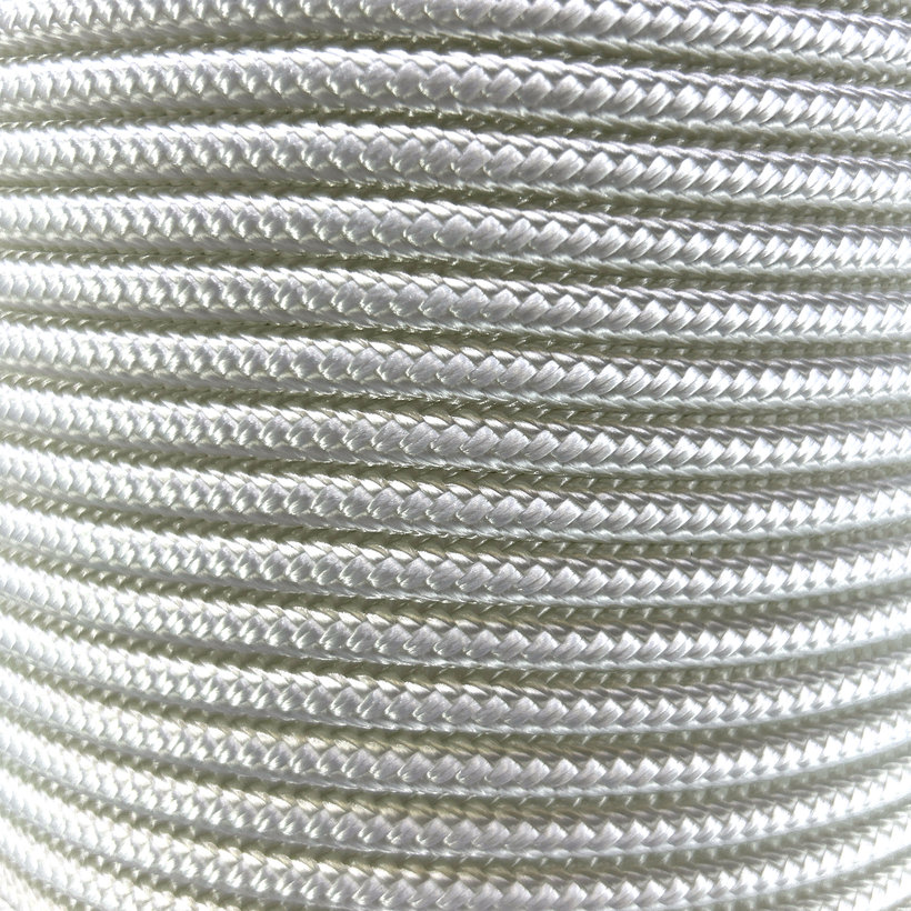 PA pletené lano s jadrom biele 16pr 4mm