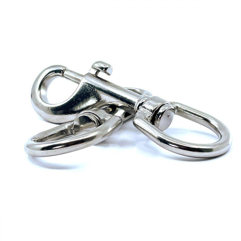 Nerezová karabína otočná A4 80 mm