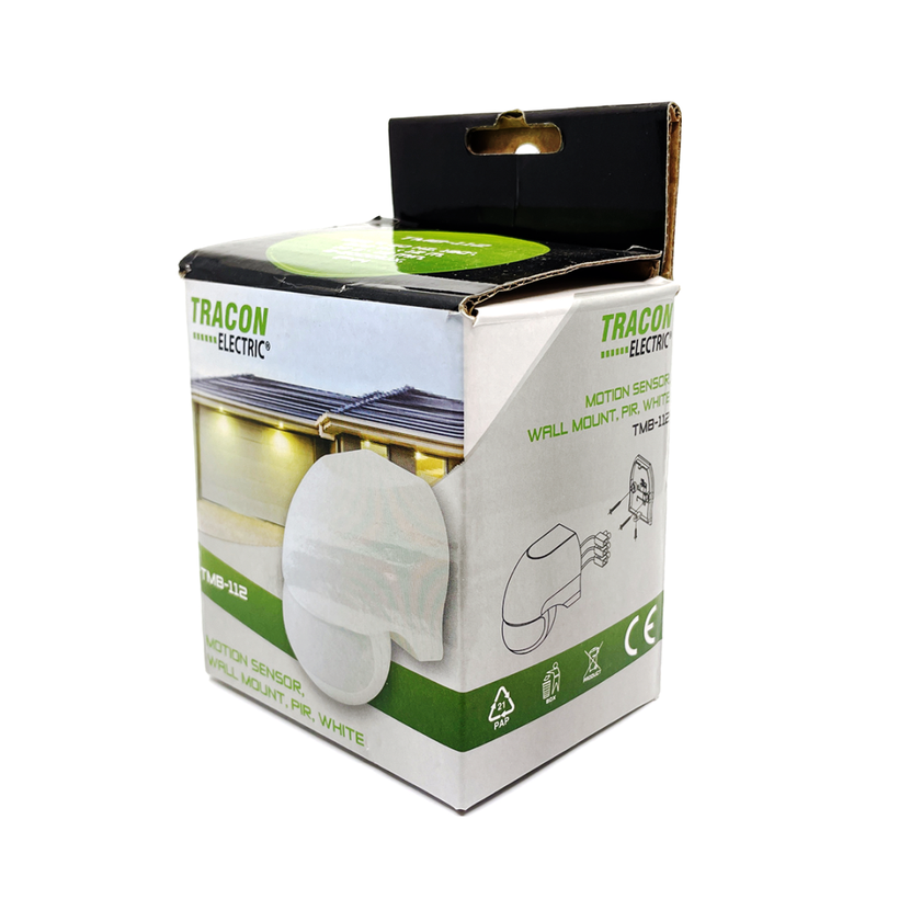 Snímač pohybu nástenný - biely 180°