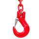 Reťazový záves oko-hák tr 80 so skracovačom (4,5 m, 3150 kg, 10 mm, červená)