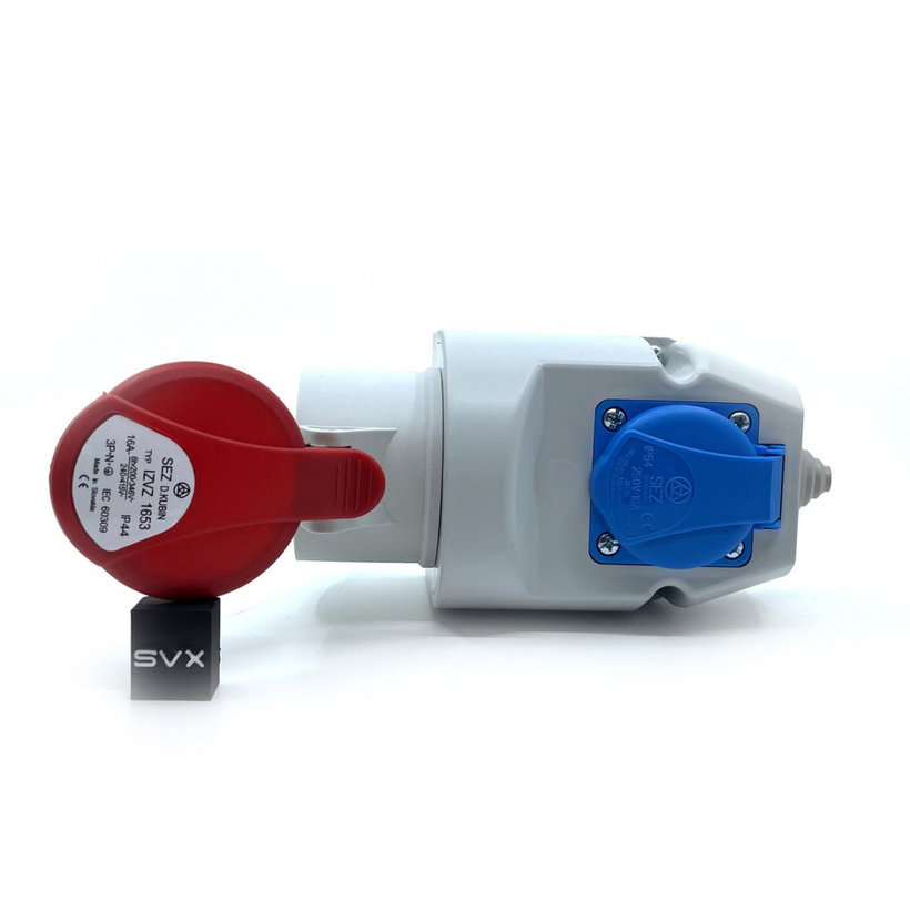 Zásuvka nástenná IZVZ 1653 16A 5p + 230V