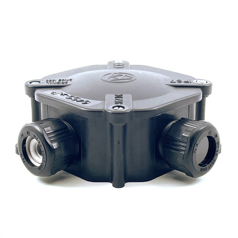 Krabica rozvodná 6455-11P/5 čierna 122x122x44,6mm