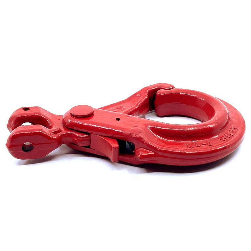 Samozaisťovací hák na reťaz s vidlicou tr 80 červený 8mm