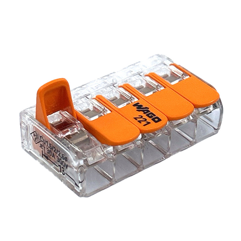 Svorka bezskrutková s páčkou - 5 vodičov