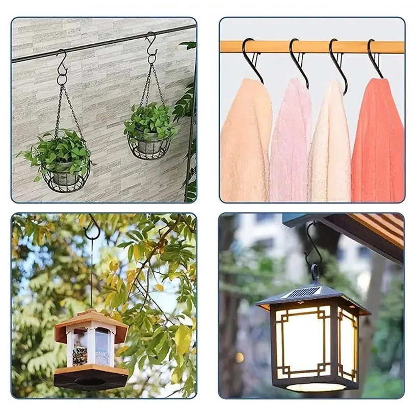 S-hák s poistkou - čierny