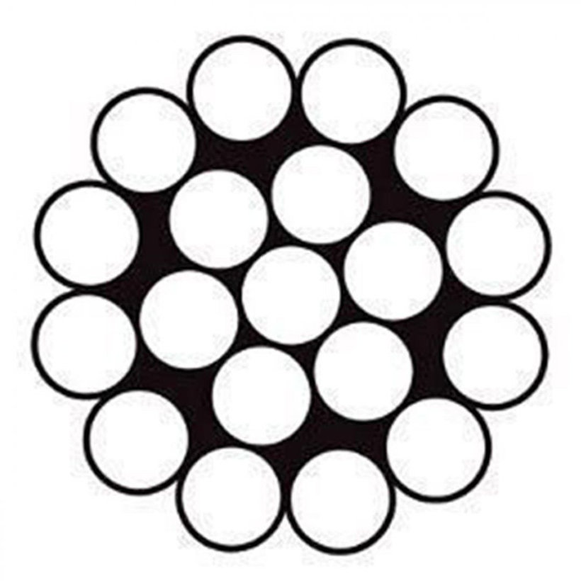 Oceľové lano DIN 3053 1x19 5mm