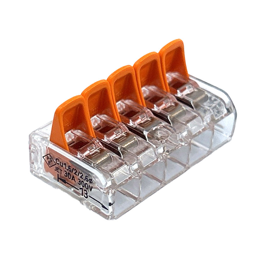 Svorka bezskrutková s páčkou - 5 vodičov