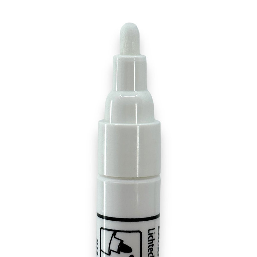 Fixka s okrúhlym hrotom laková - biela