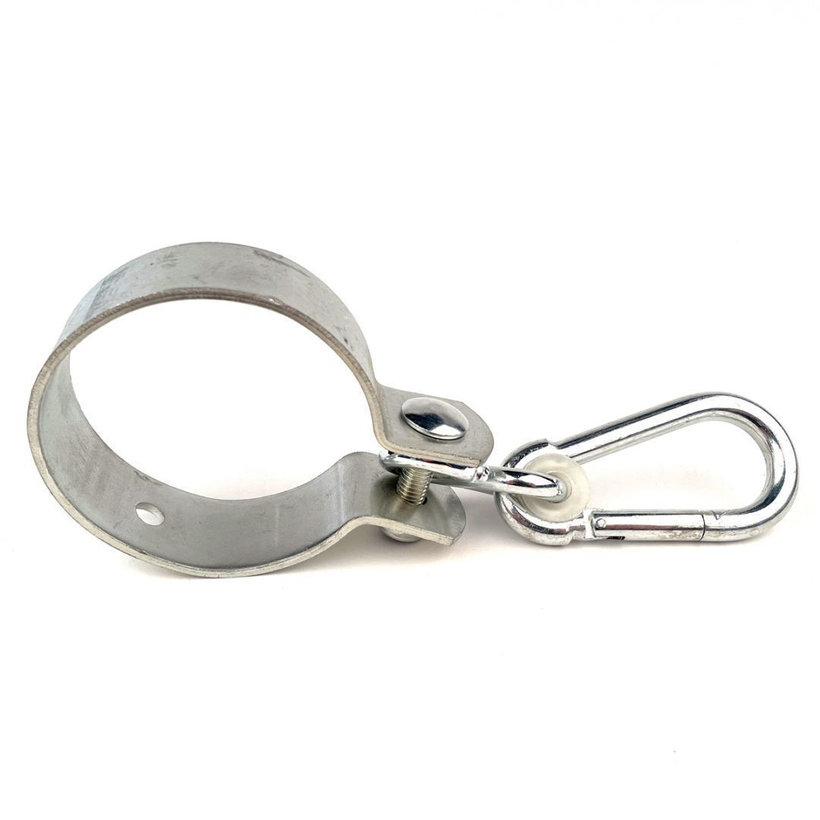 Objímka hojdačková s karabínou zn 120mm