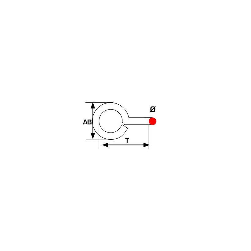Reťaz hodinárska D žltý zinok 1,6mm