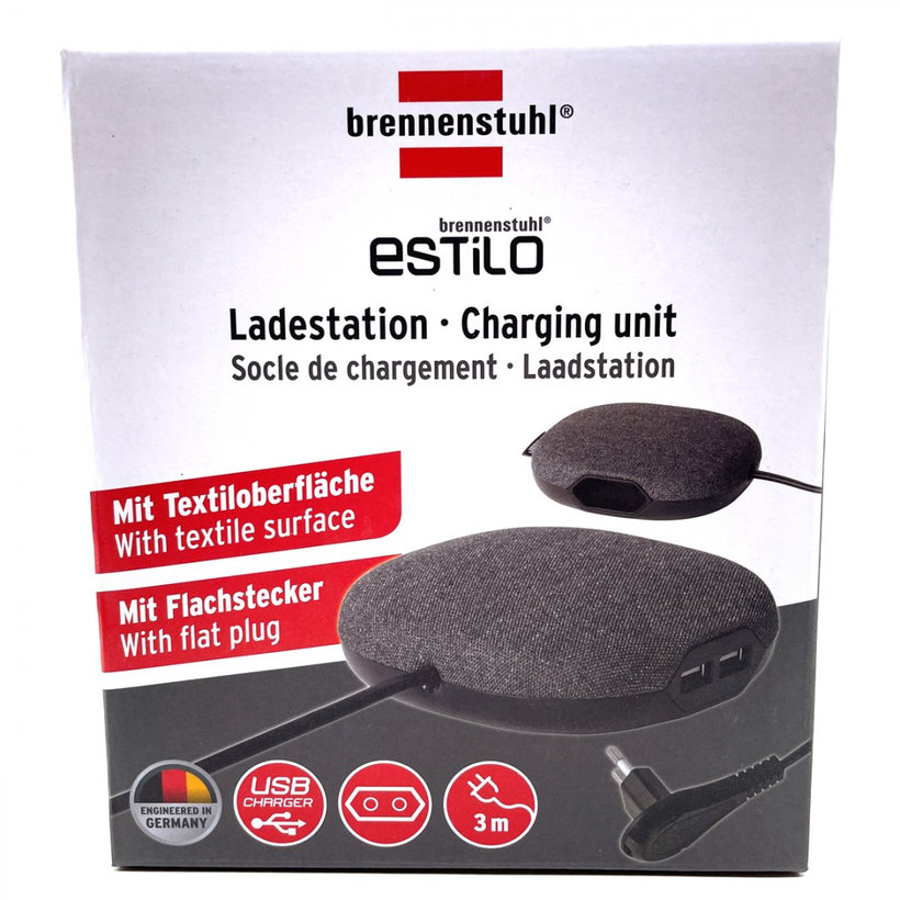 Stolová zásuvka čierna 3-násobná 3m